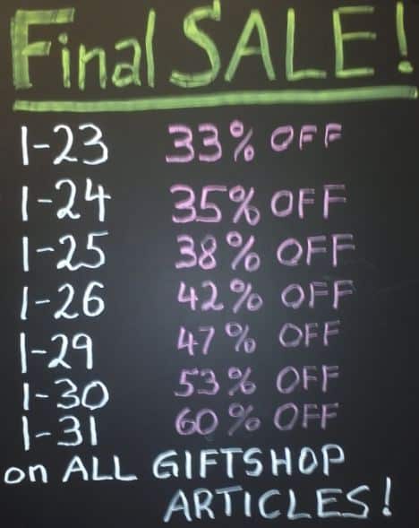 Final Giftshop Sale
