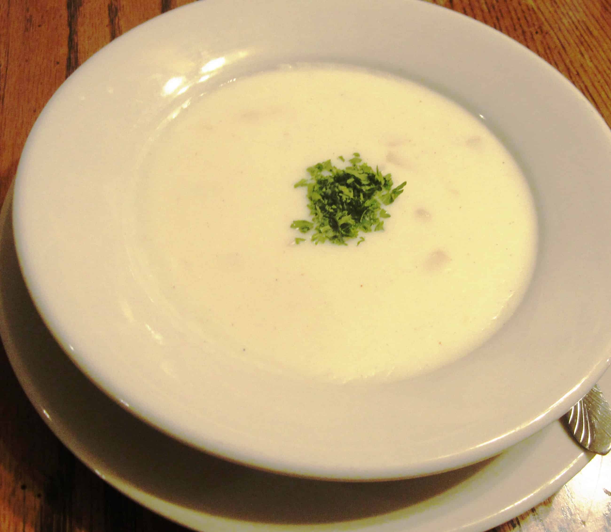Weisser Spargel Kreme Suppe